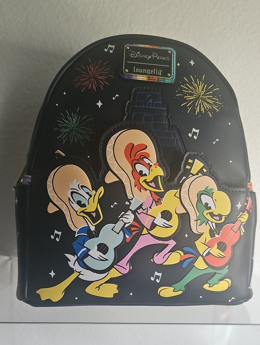 NWT Disney Parks Loungefly Backpack - The Three Caballeros Glow In The Dark - Picture 2 of 6